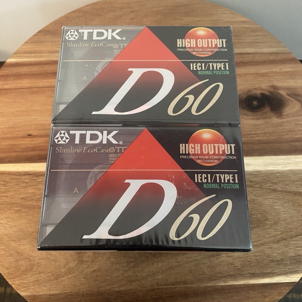 TDK D60 High Output IECI Type 1 Blank Cassette Tapes Lot Of 10 NEW Sealed
